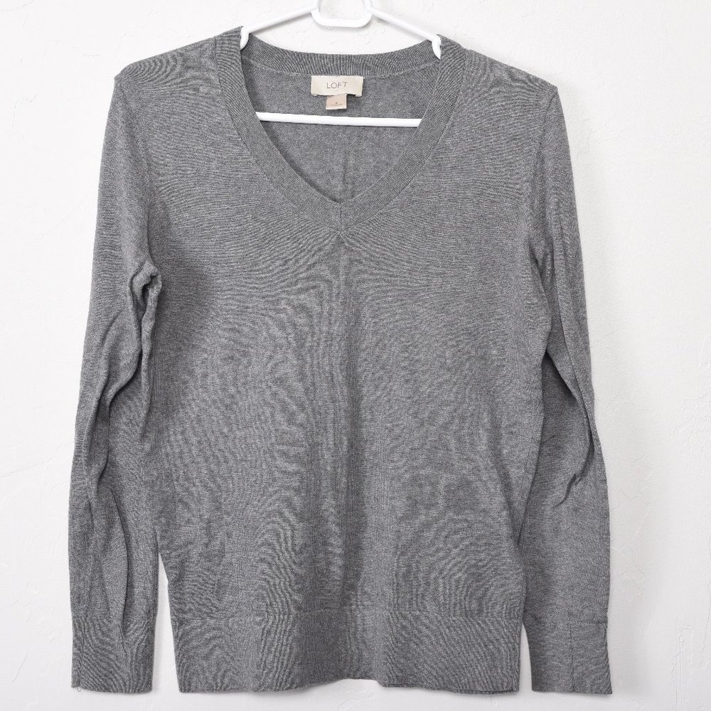 LOFT Sweater, Gray, Size Small